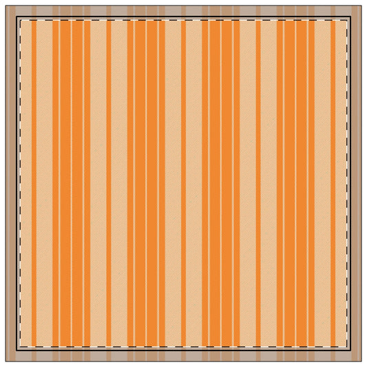 Napkins | Orange & White | Stripe
