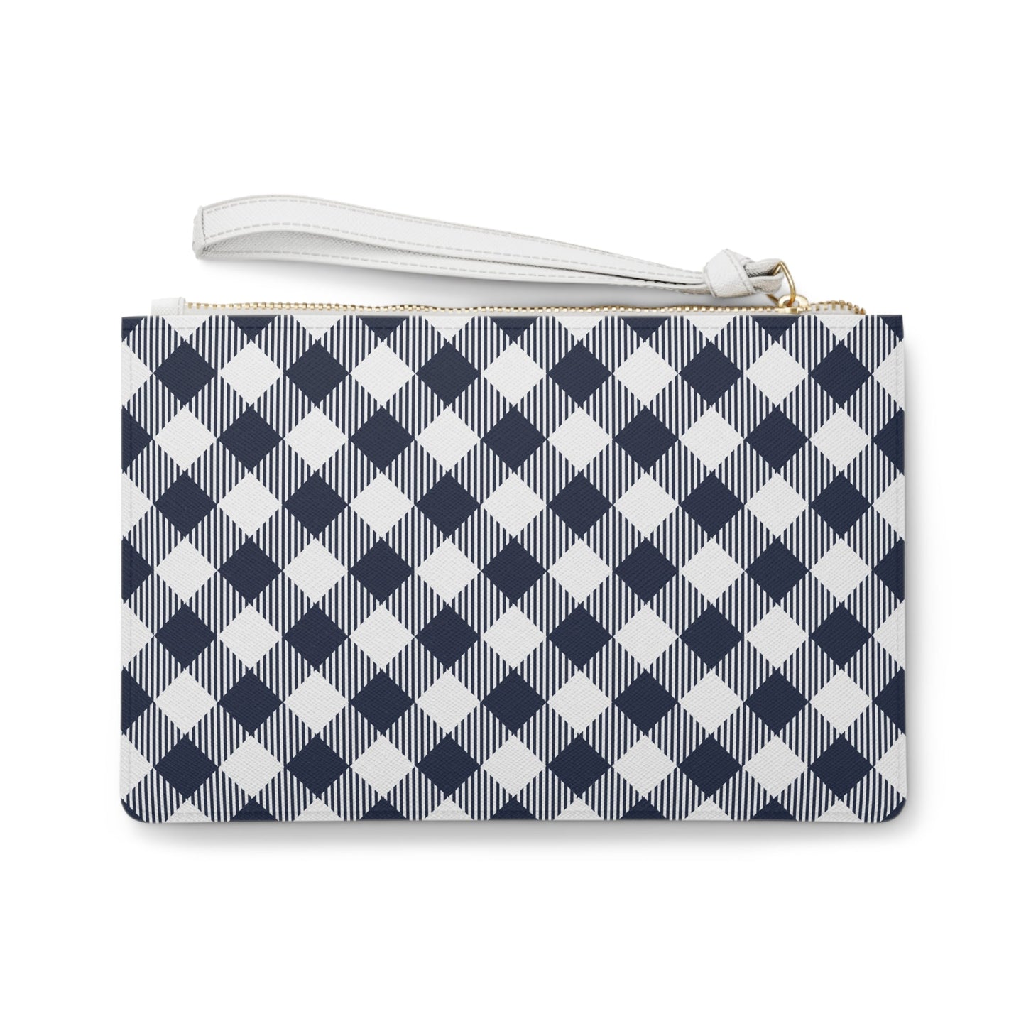 Clutch Bag | Navy & White | Gingham