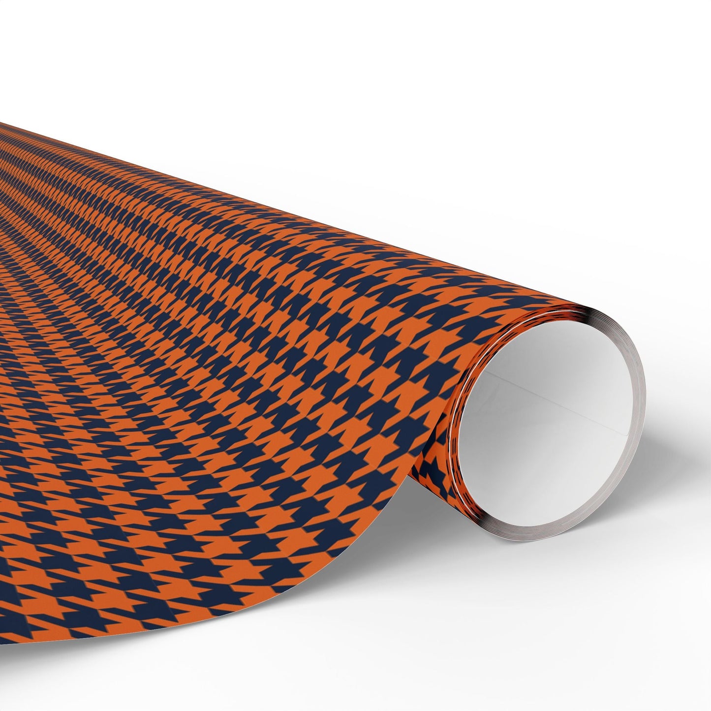 Gift Wrap | Orange & Blue | Houndstooth