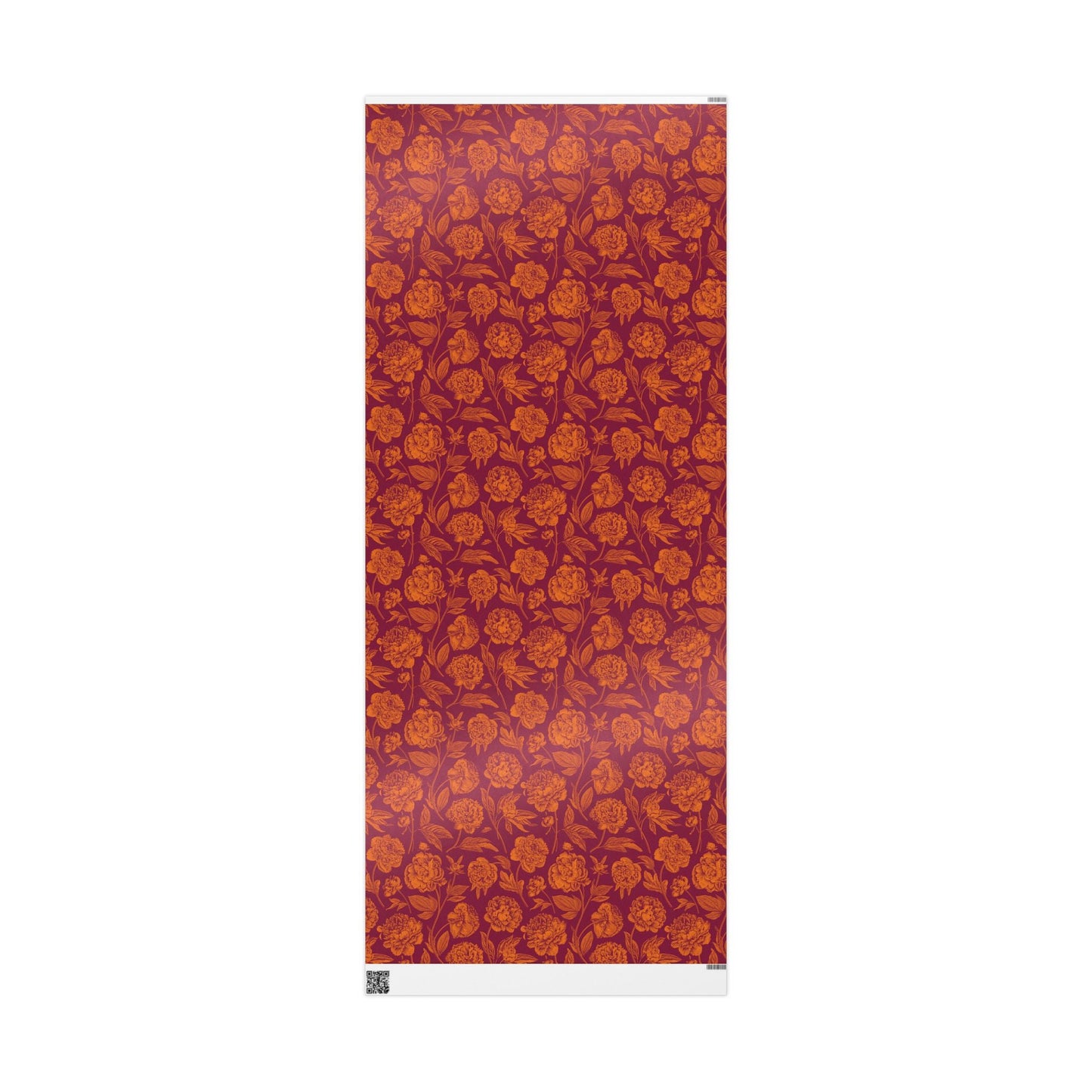 Gift Wrap | Maroon & Orange | Peony