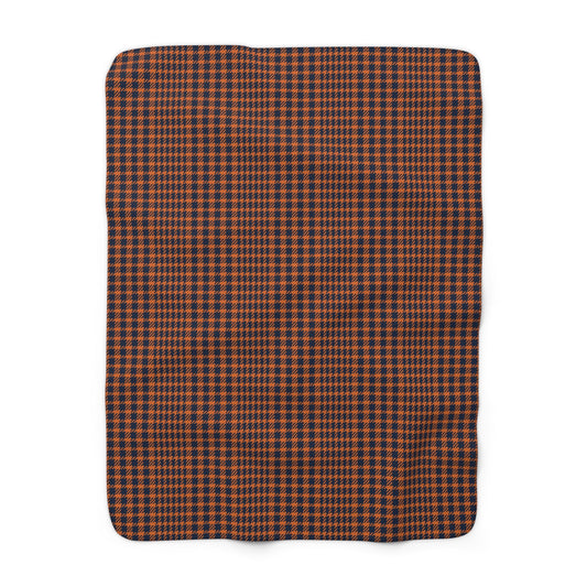 Sherpa Blanket | Orange & Blue | Tweed