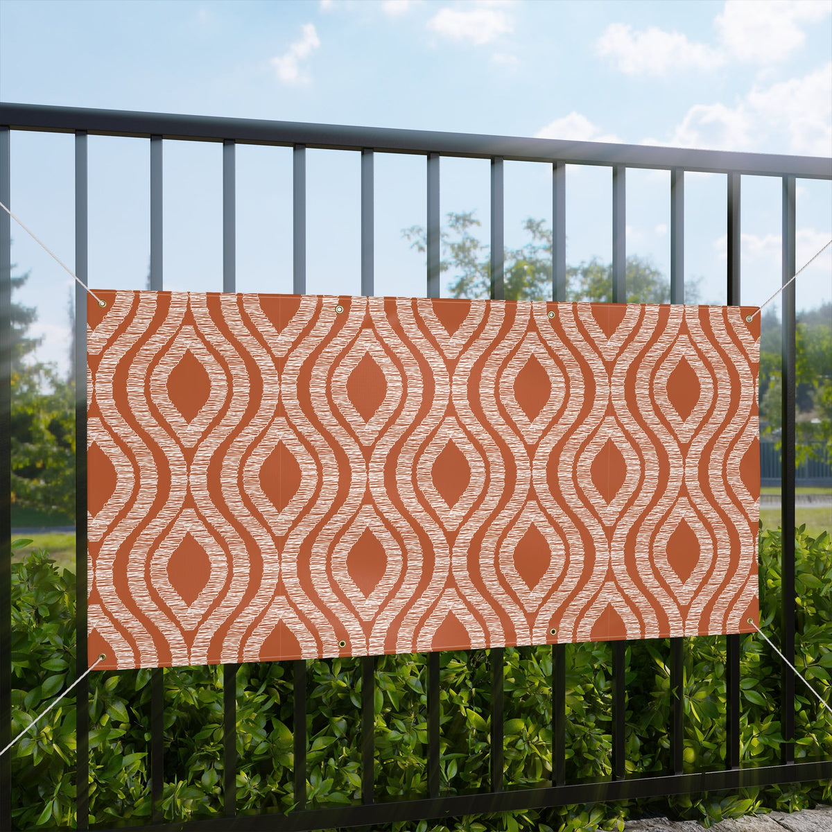 Banner | Dark Orange & White | Ogee