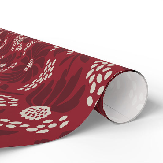 Gift Wrap | Maroon & White | Bellis