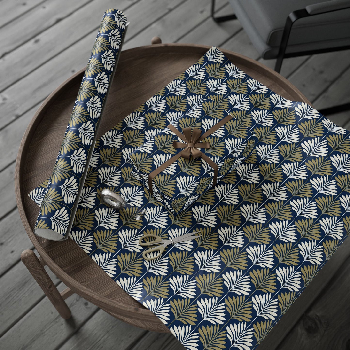Gift Wrap | Blue & Gold | Deco