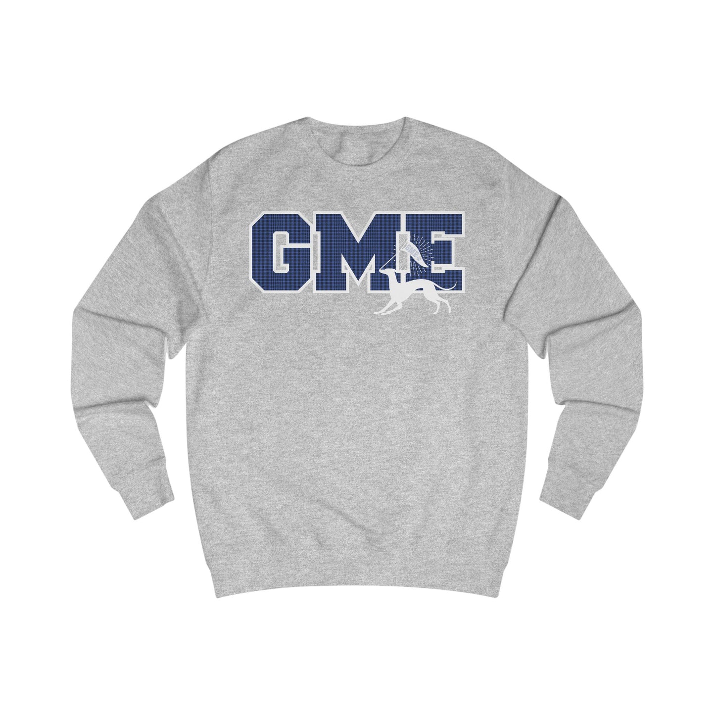 Adult Crewneck Sweatshirt | Greyhounds | Tartain Quilt Blue