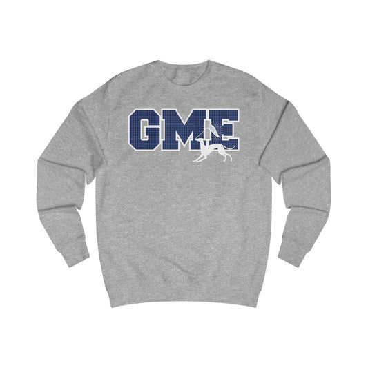 Adult Crewneck Sweatshirt | Greyhounds | Tartain Quilt Blue