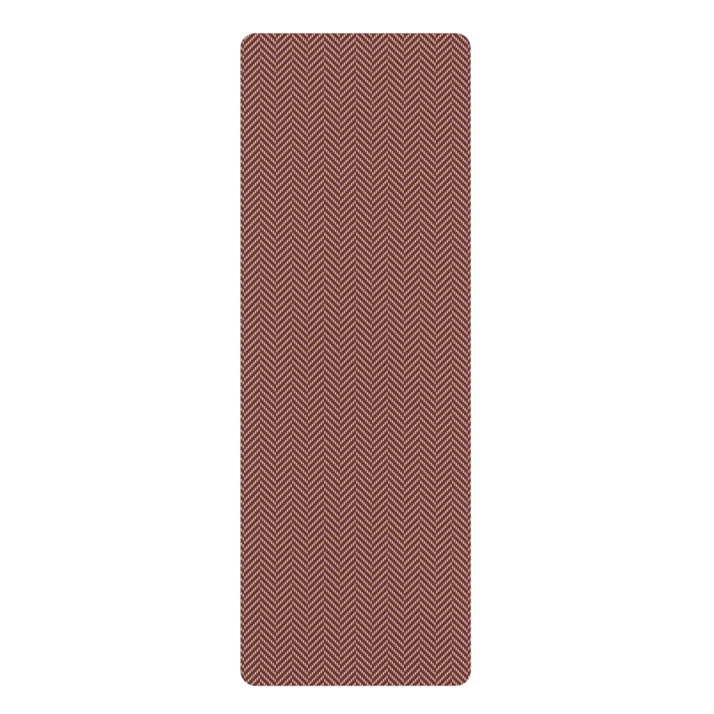 Yoga Mat | Maroon & Gold | Herringbone