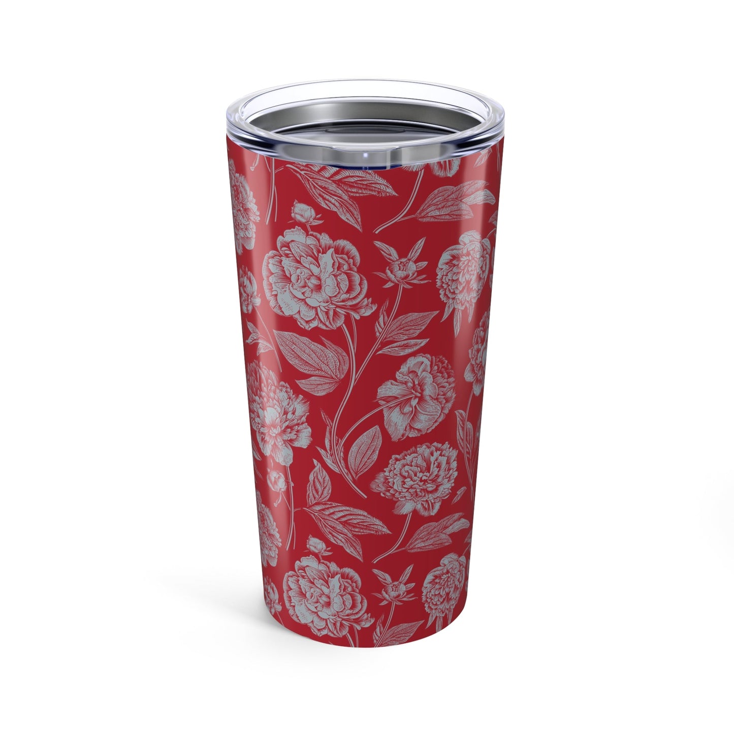 Tumbler | Red & Gray | Peony
