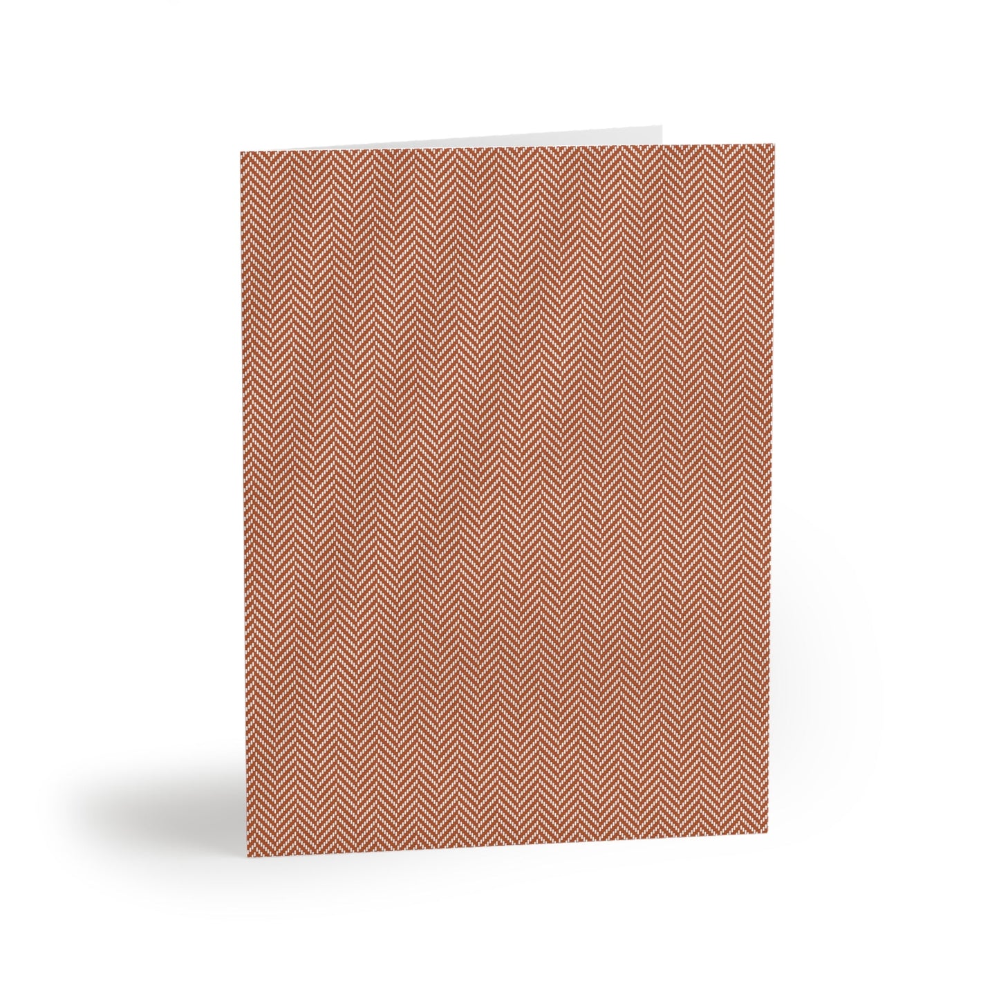 Notecards | Dark Orange & White | Herringbone