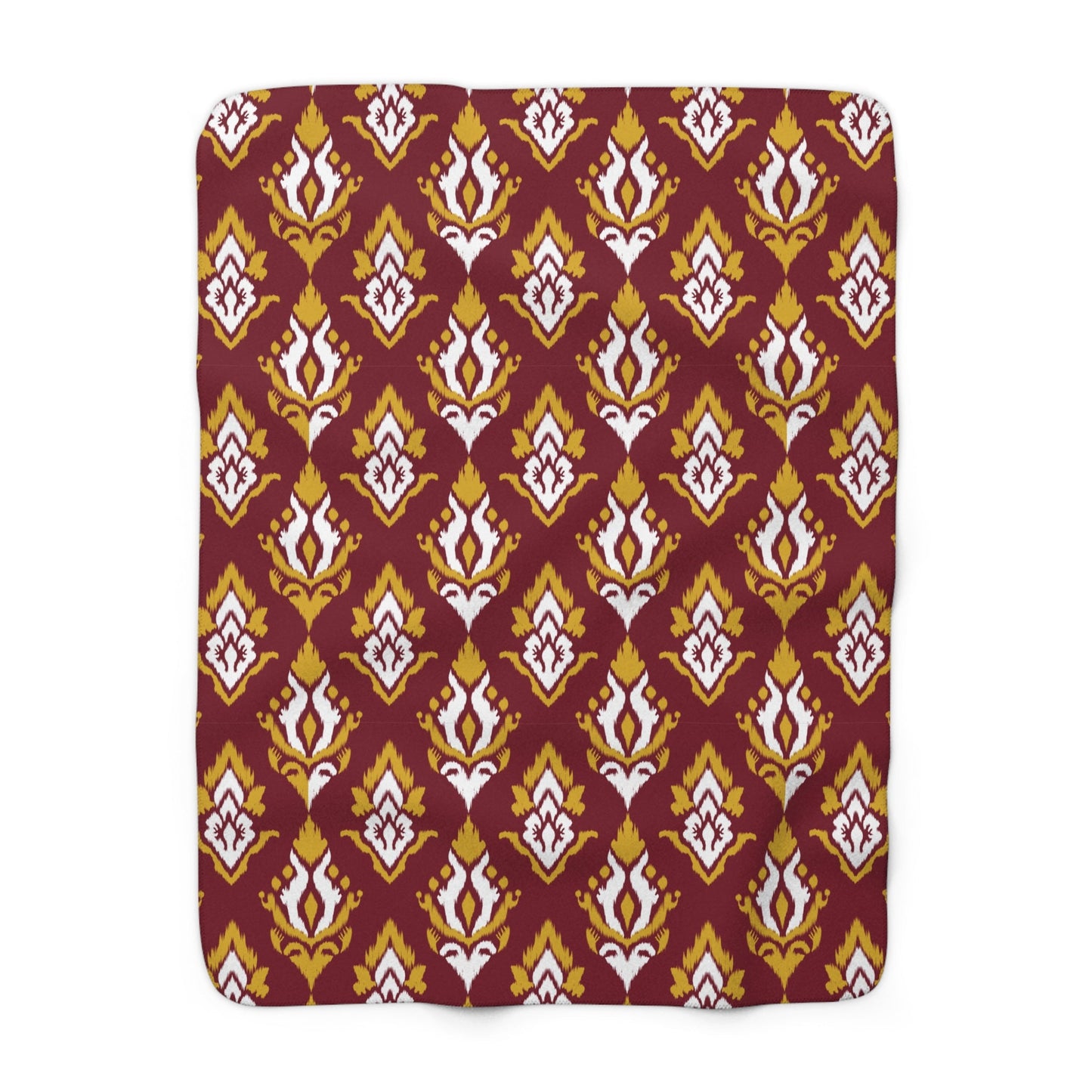 Sherpa Blanket | Red & Yellow | Ikat