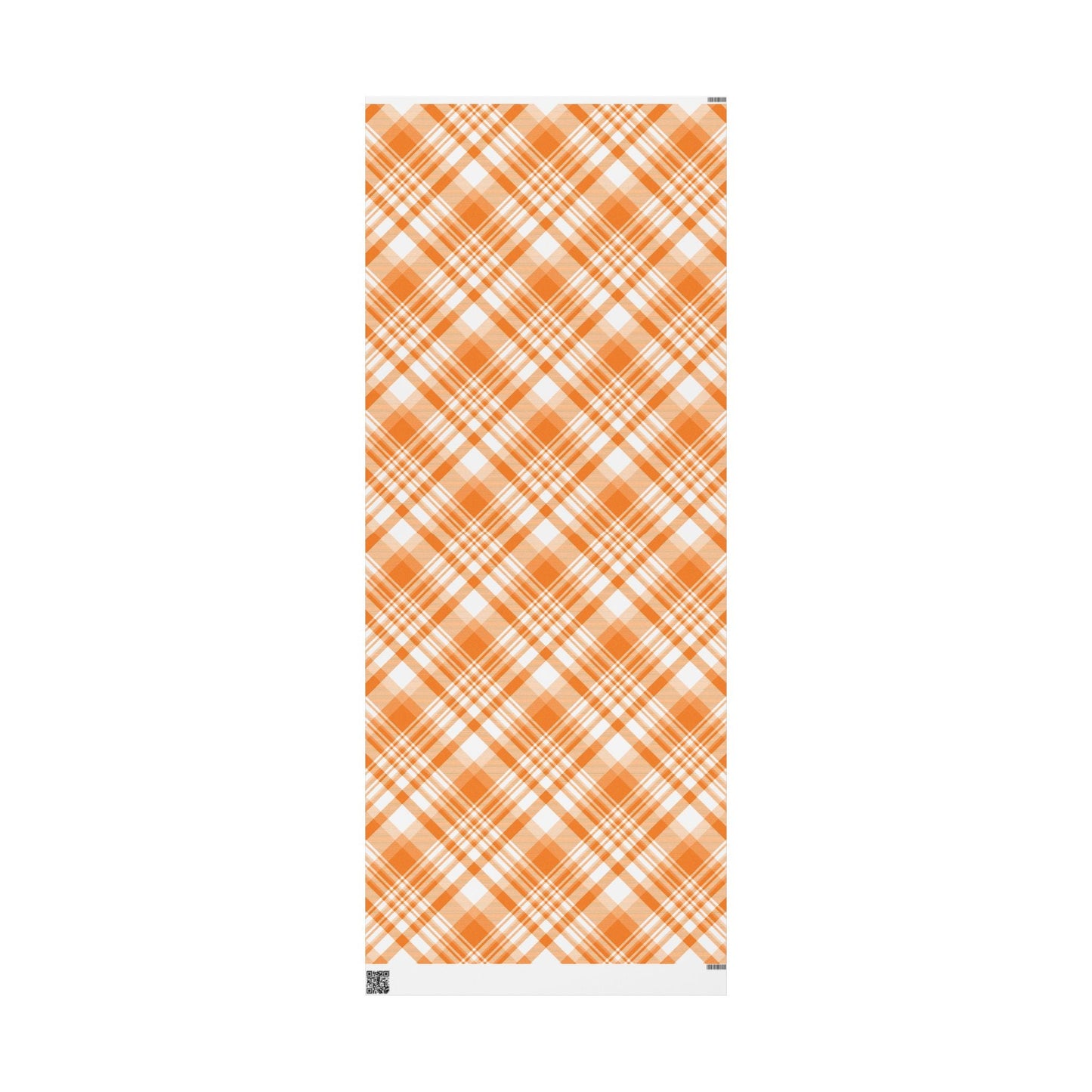 Gift Wrap | Orange & White | Tartan