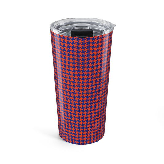 Tumbler | Bright Blue & Orange | Houndstooth