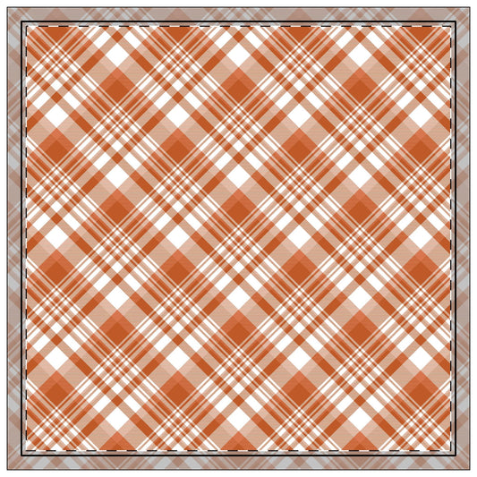 Napkins | Dark Orange & White | Tartan