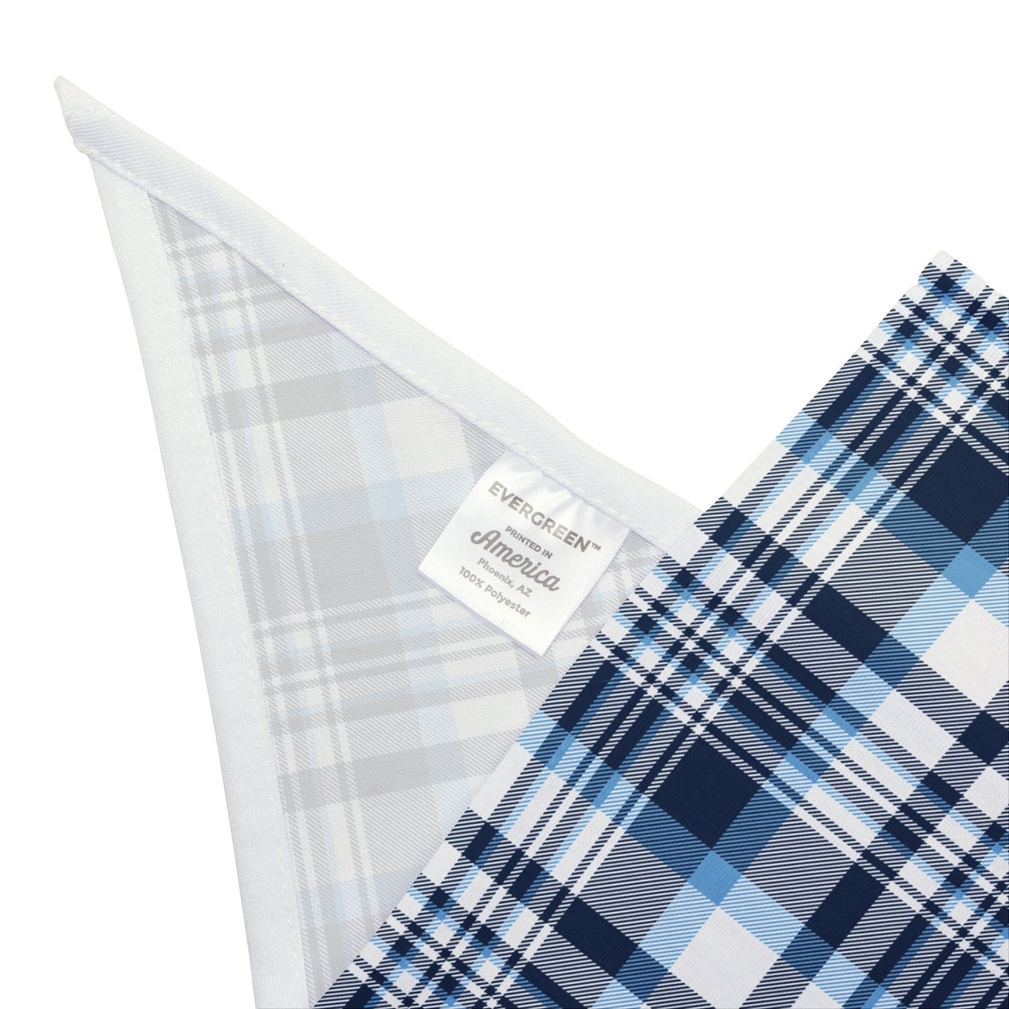 Pet Bandana | Light Blue & White | Tartan