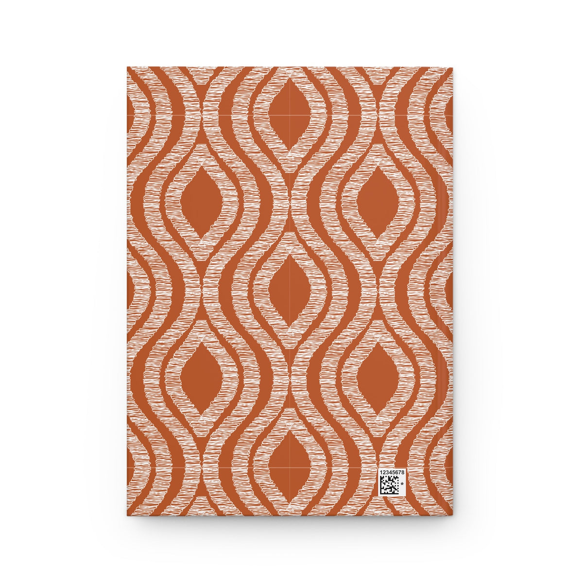 Journal | Dark Orange & White | Ogee