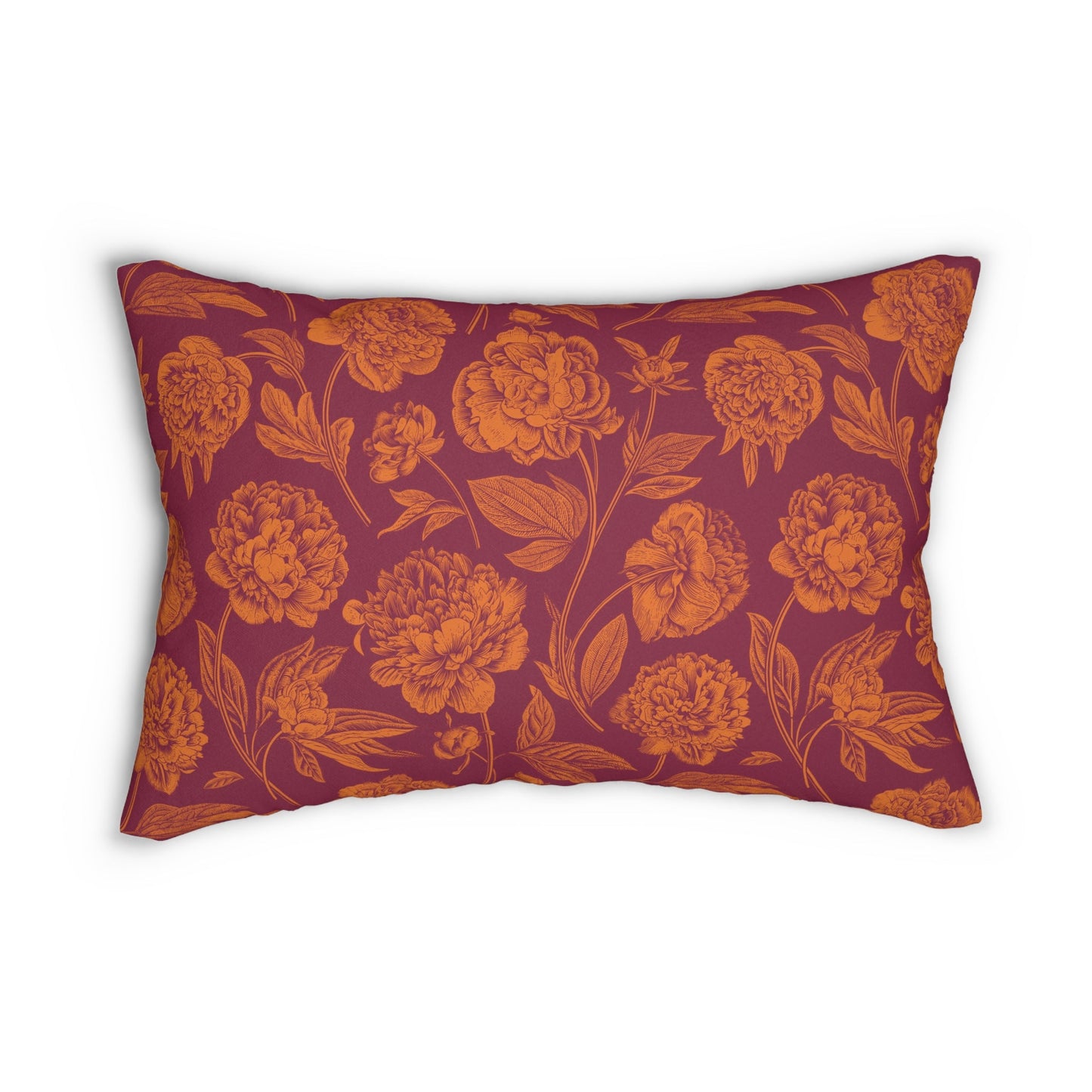 Pillow | Maroon & Orange | Peony