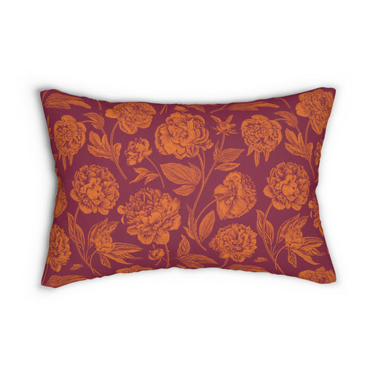 Pillow | Maroon & Orange | Peony