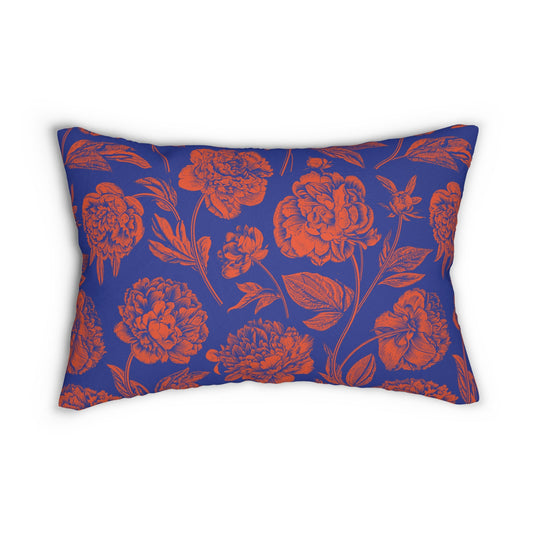 Pillow | Bright Blue & Orange | Peony