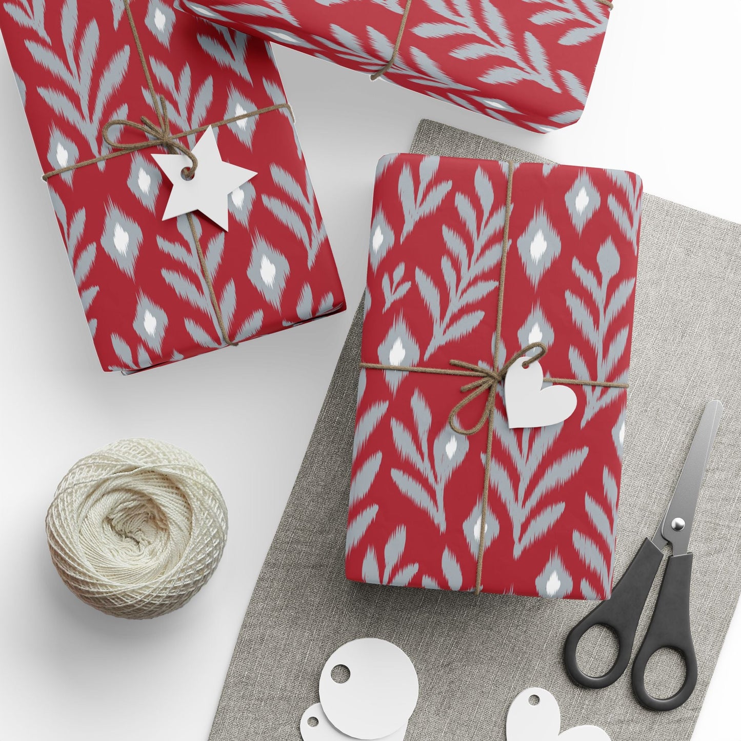 Gift Wrap | Red & Gray | Laurel