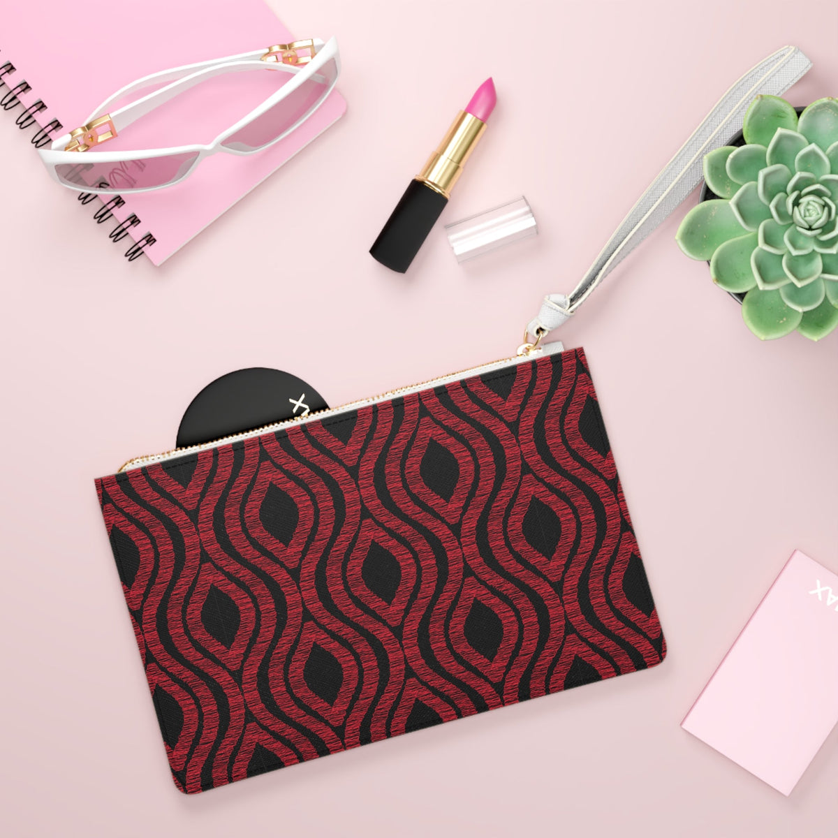 Clutch Bag | Red & Black | Ogee