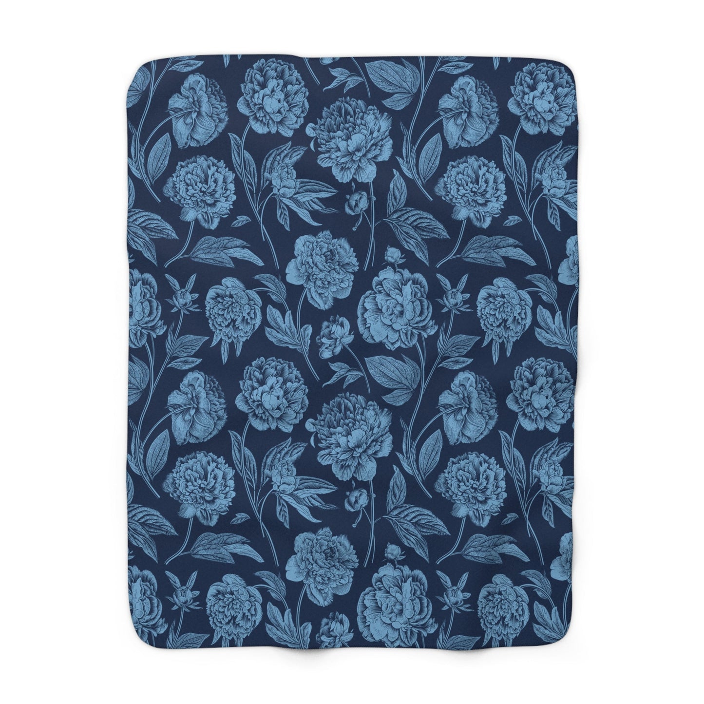 Sherpa Blanket | Light Blue & White | Peony
