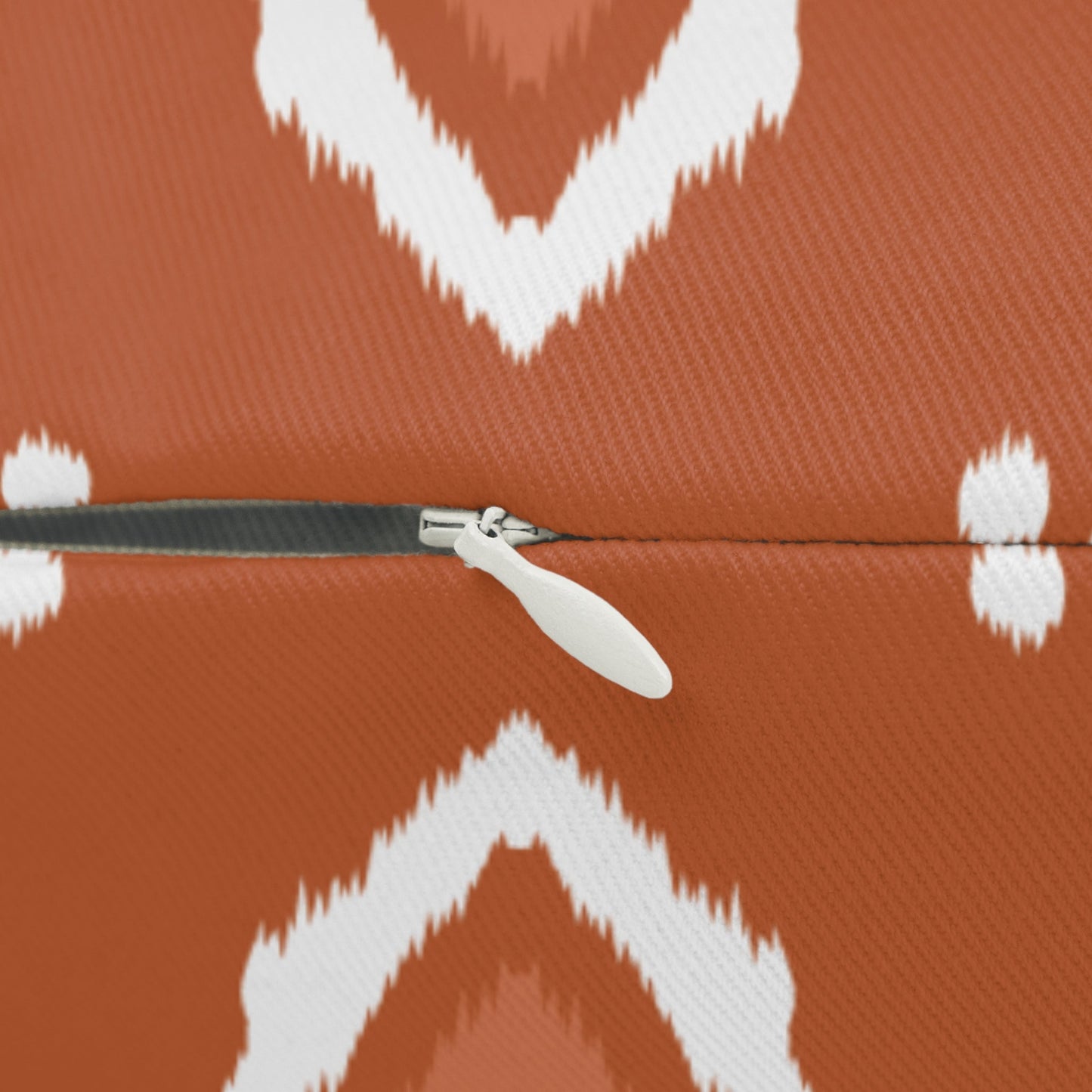 Pillow | Dark Orange & White | Ikat