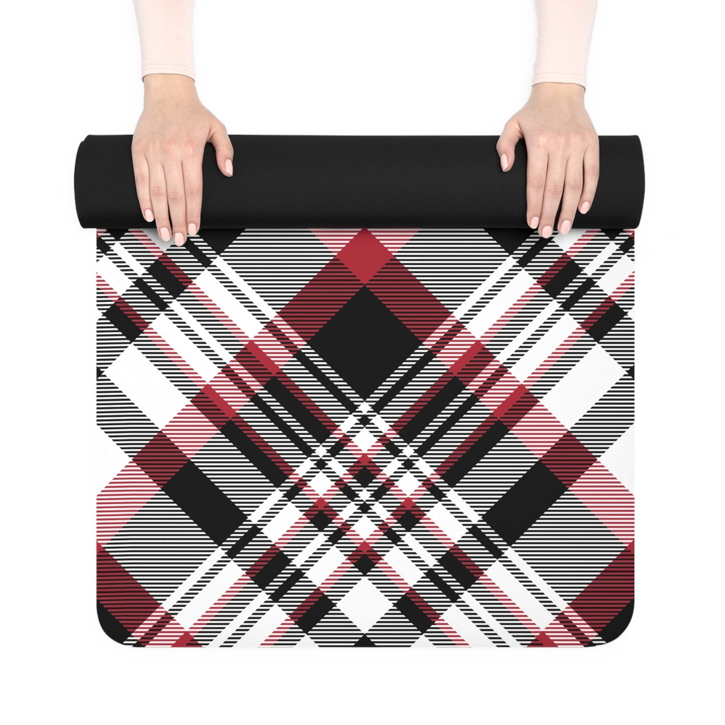 Yoga Mat | Red & Black | Tartan