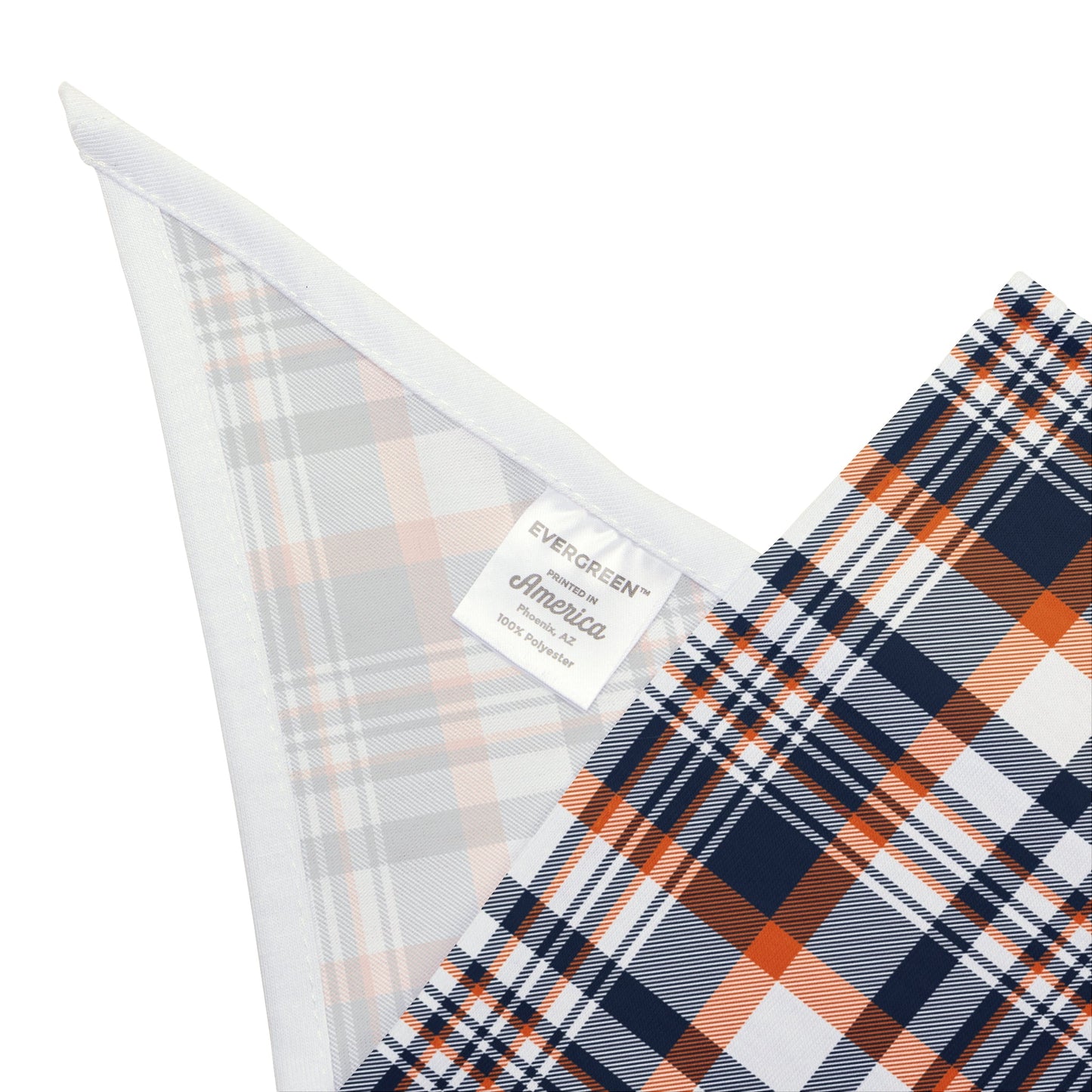 Pet Bandana | Orange & Blue | Tartan