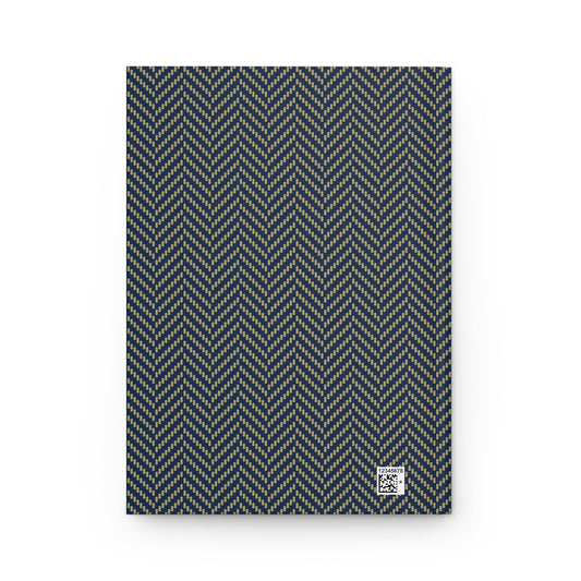 Journal | Blue & Gold | Herringbone