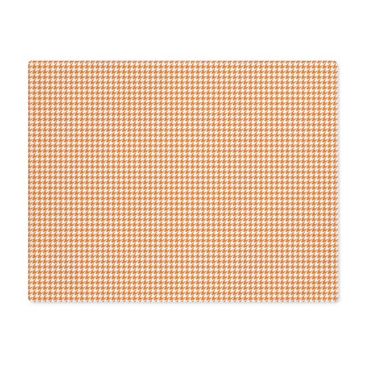 Placemat | Orange & White | Houndstooth