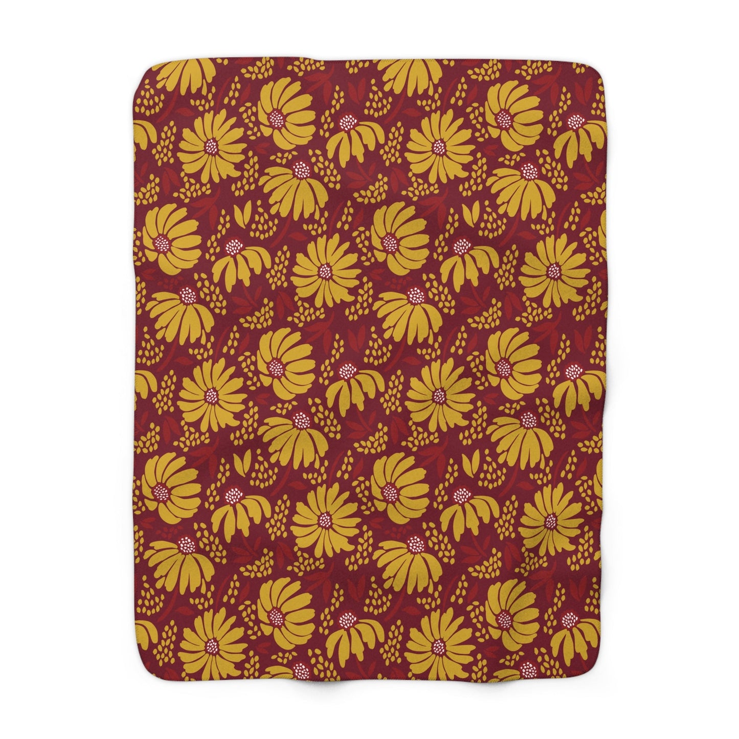 Sherpa Blanket | Red & Yellow | Bellis