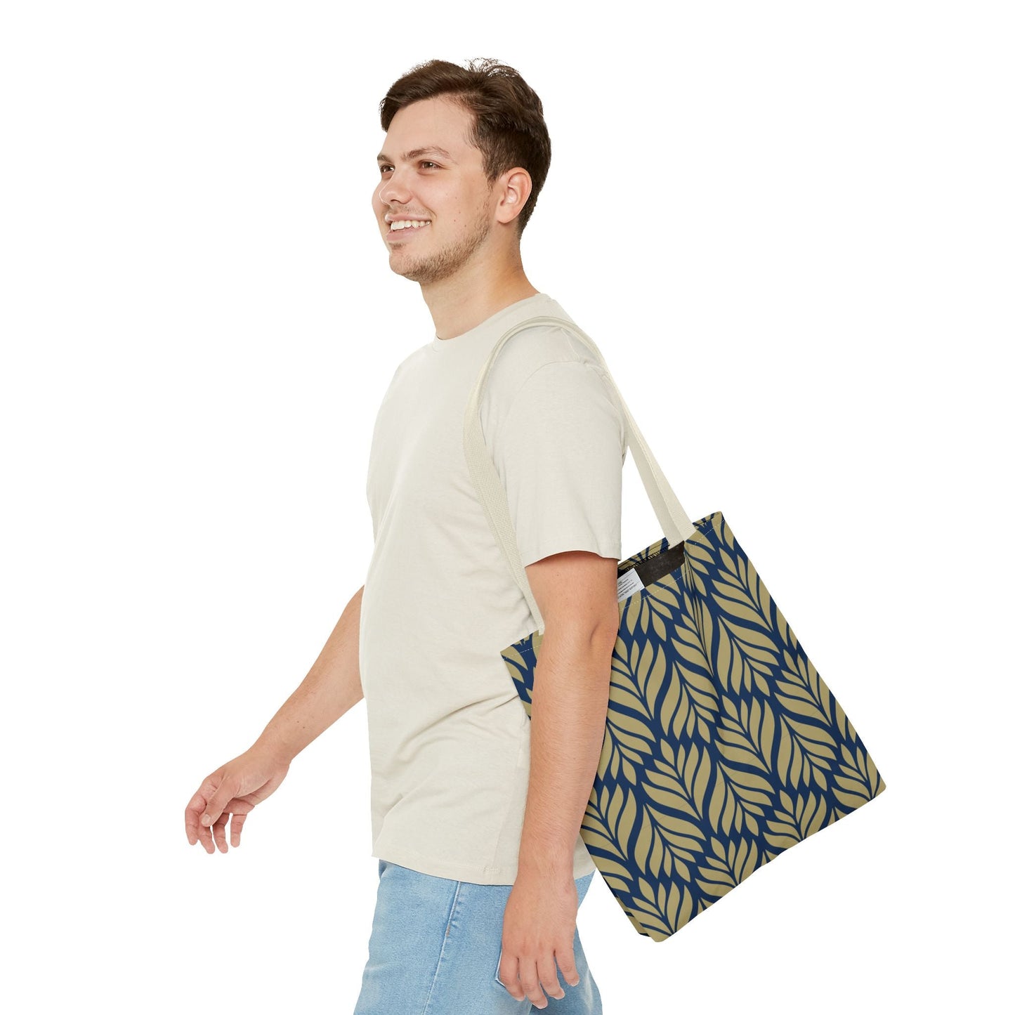 Tote Bag | Blue & Gold | Palm