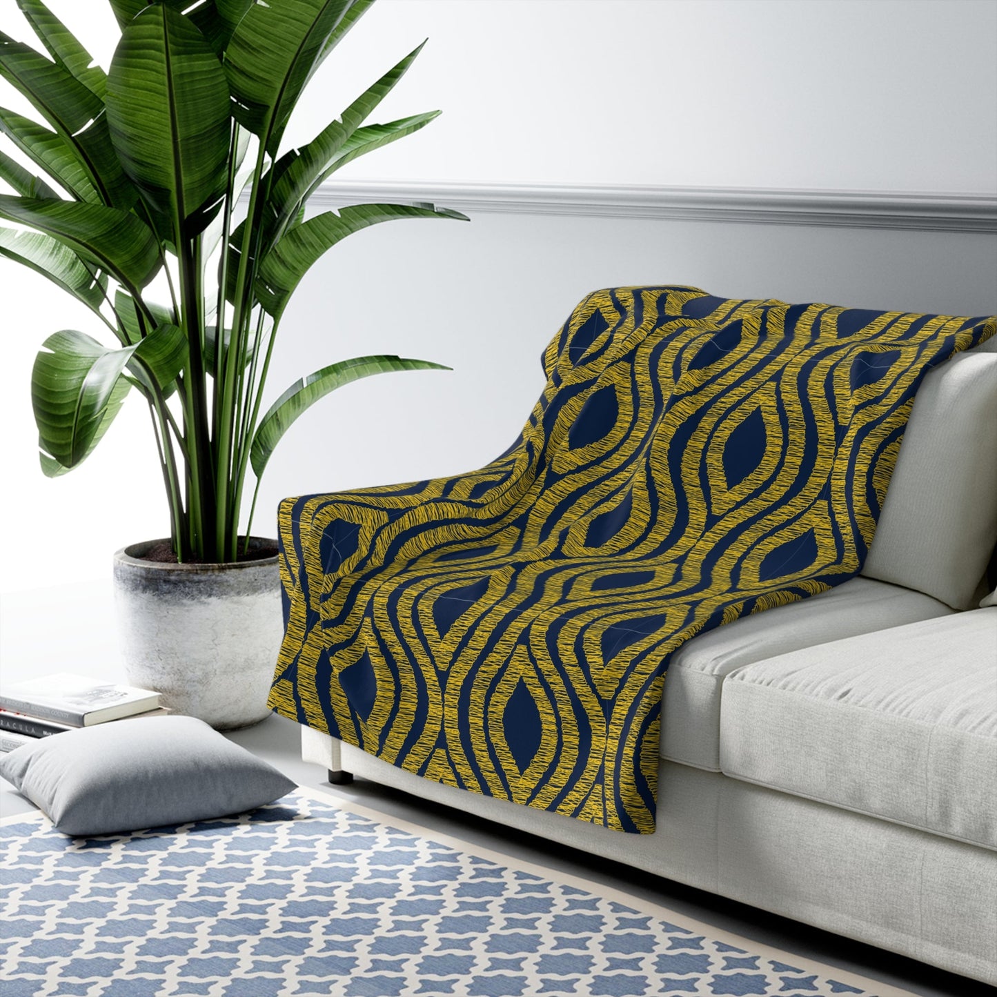 Sherpa Blanket | Yellow & Blue | Ogee