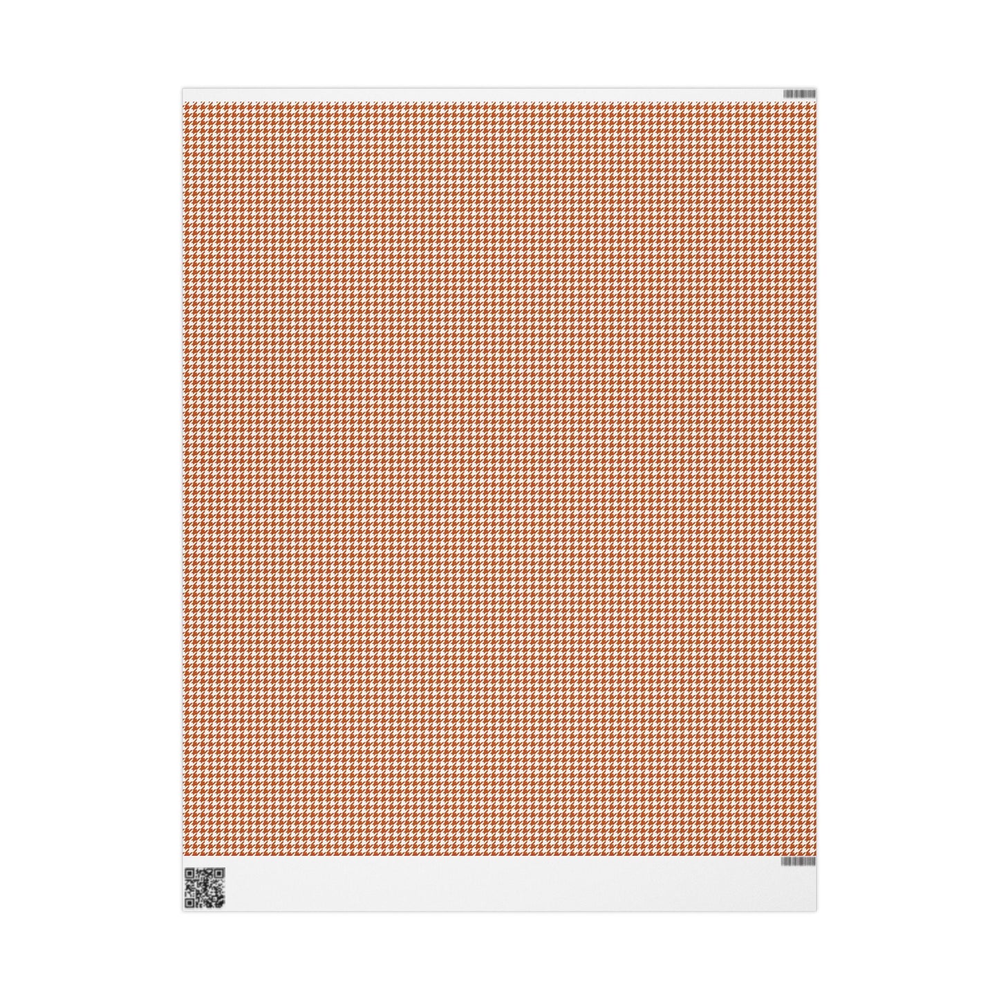 Gift Wrap | Dark Orange & White | Houndstooth
