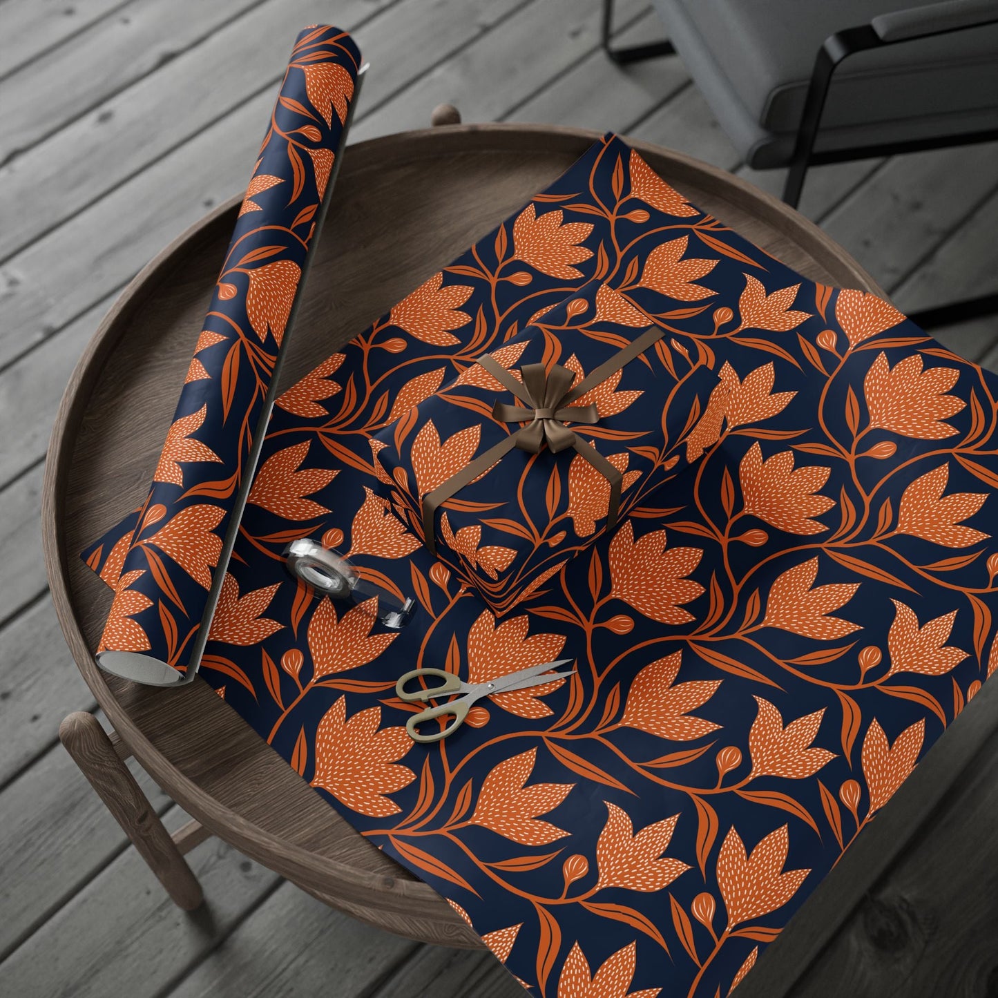 Gift Wrap | Orange & Blue | Magnolia