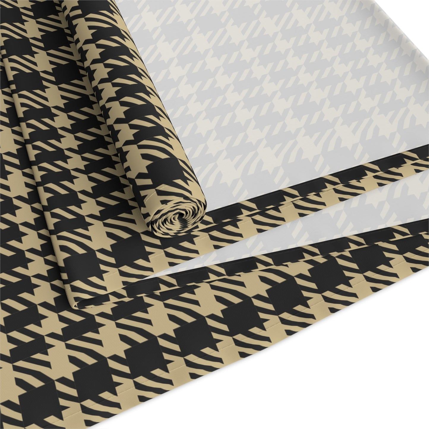 Table Runner | Black & Gold | Tweed