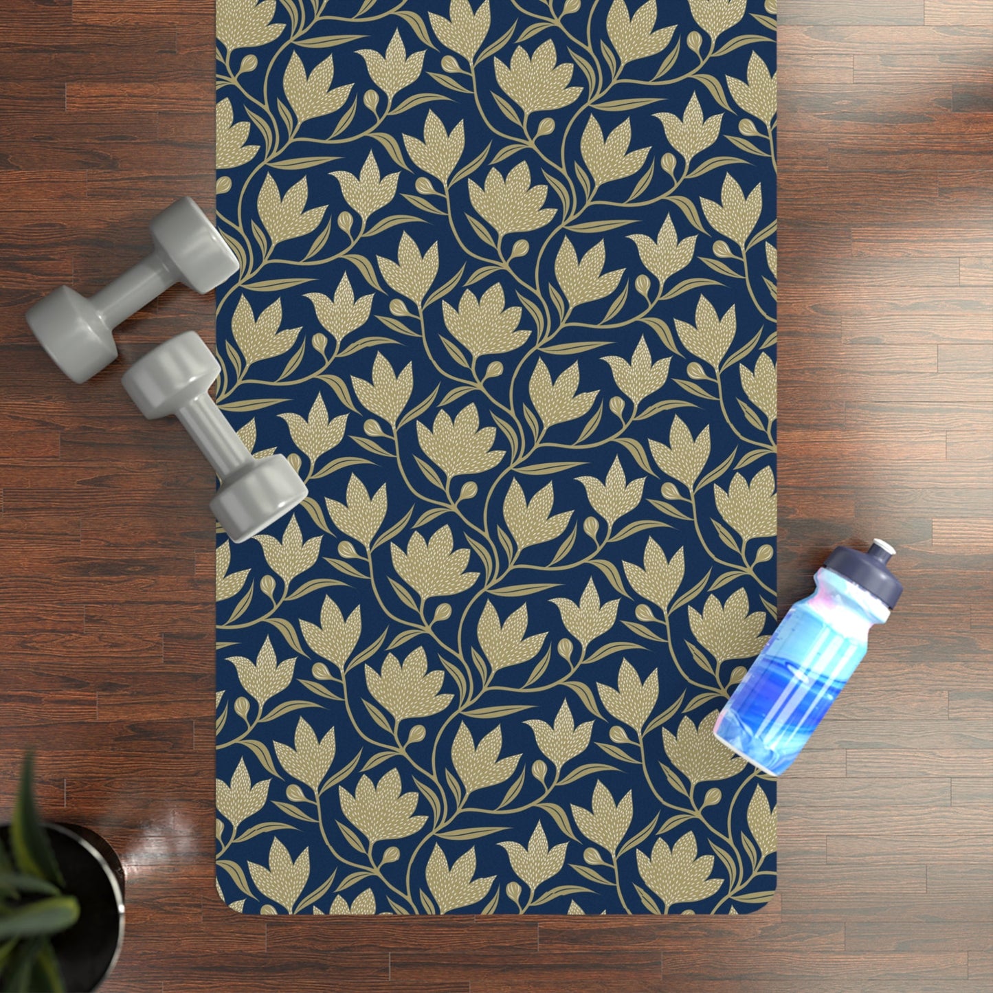 Yoga Mat | Blue & Gold | Magnolia