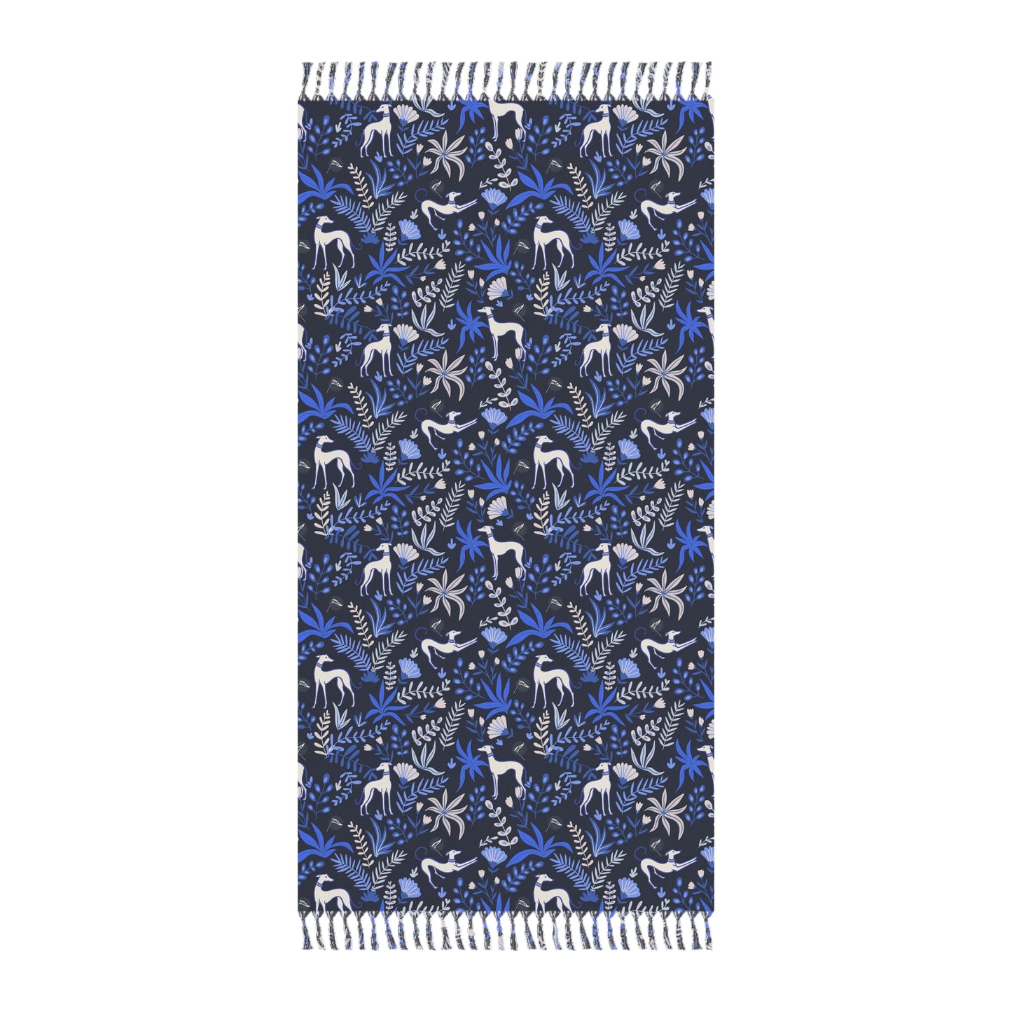Boho Beach Towel | Greyhounds | Blue Fern
