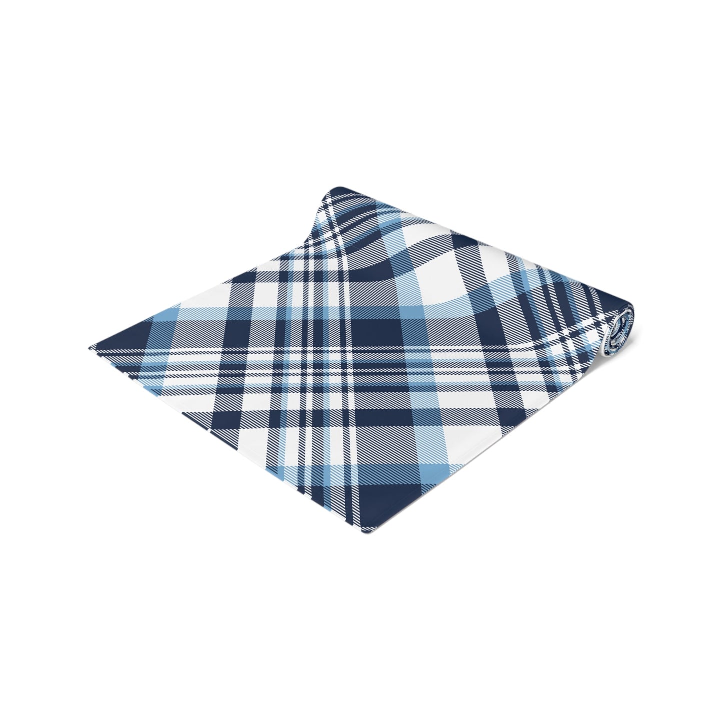 Table Runner | Light Blue & White | Tartan