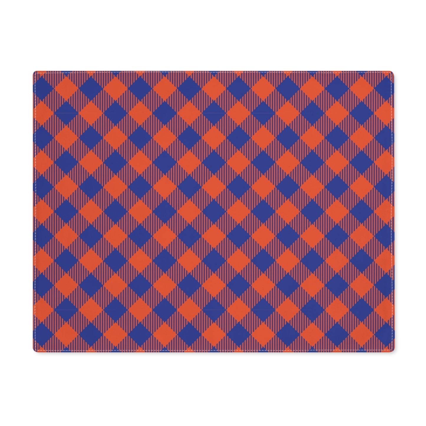 Placemat | Bright Blue & Orange | Gingham