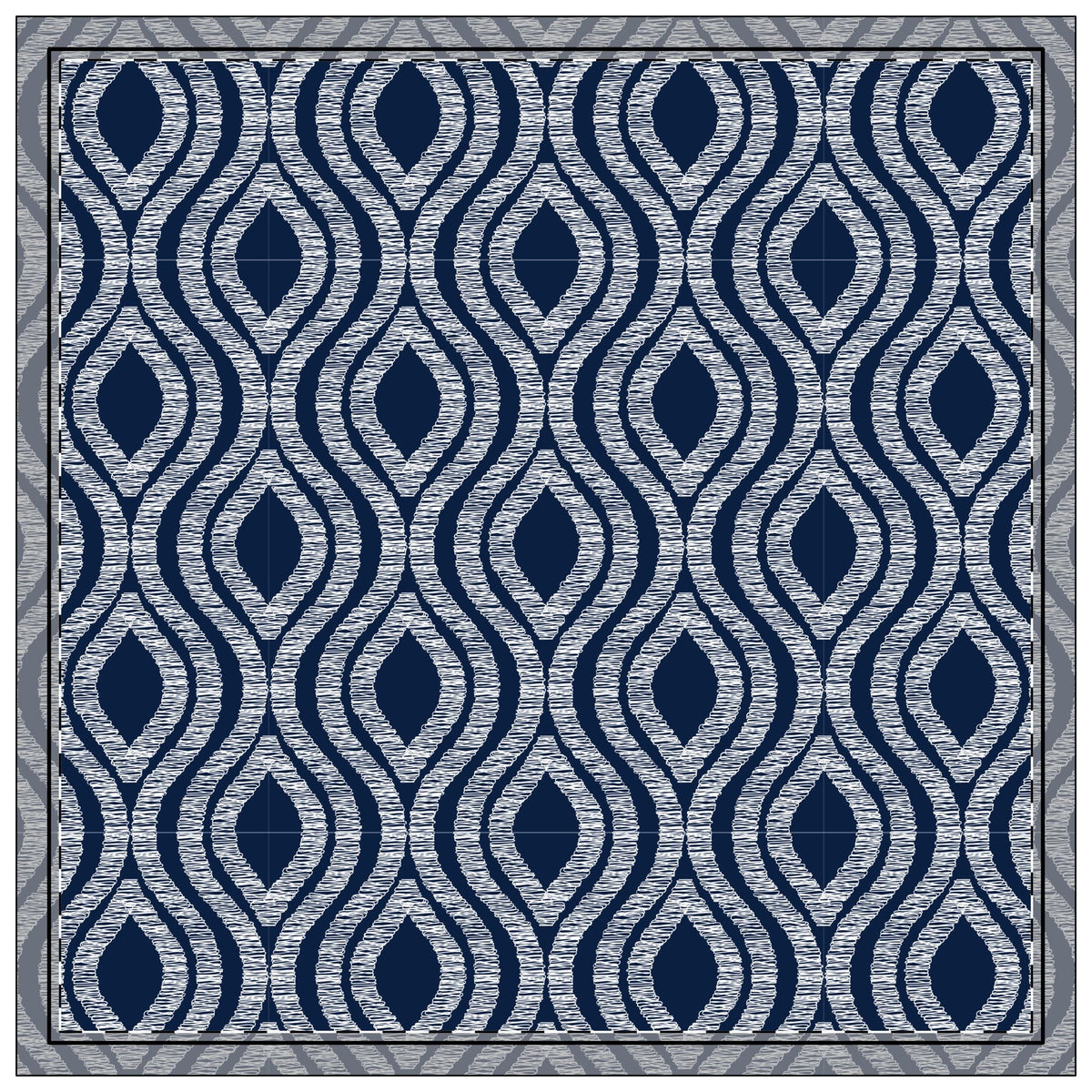 Napkin 4-set | Navy & White | Ogee