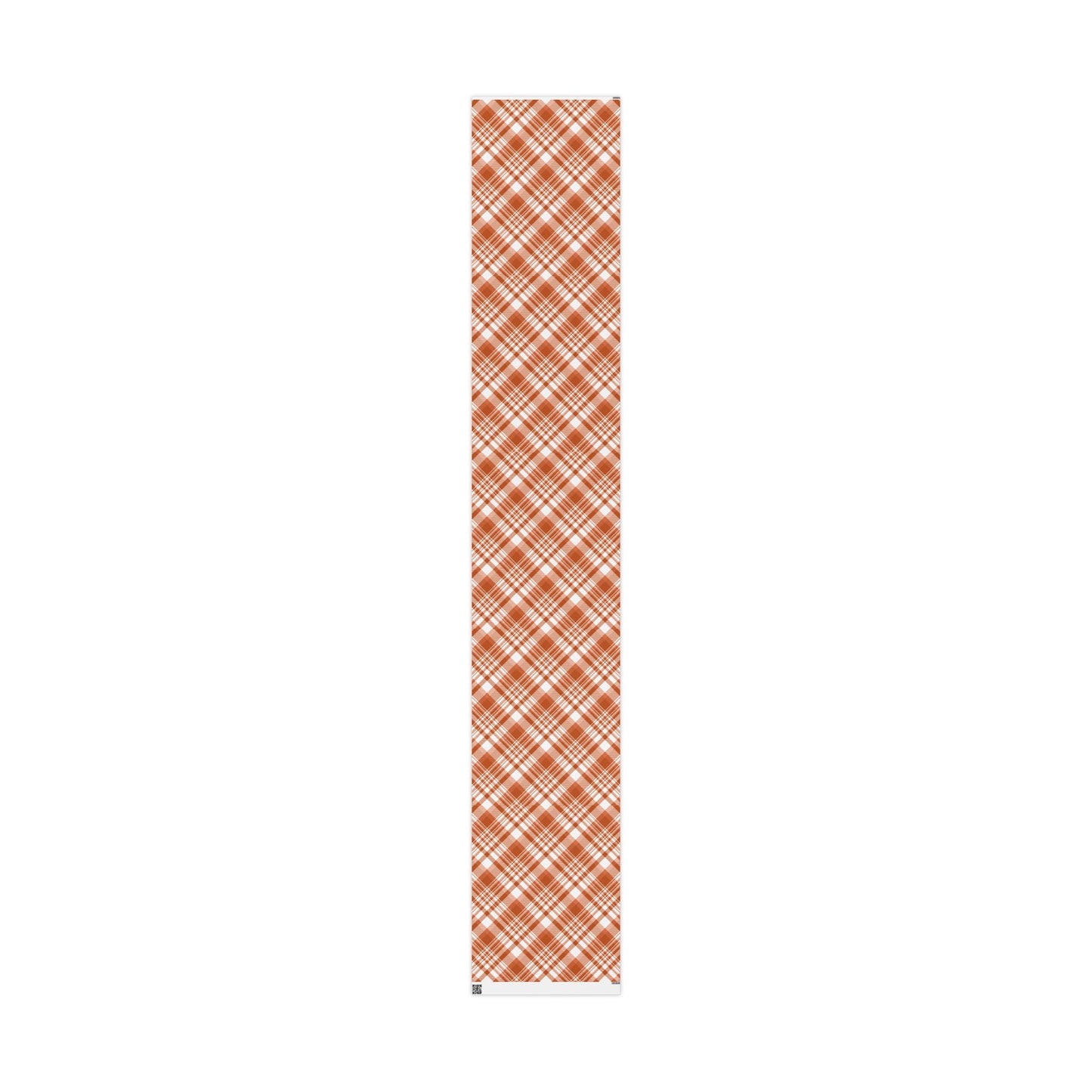 Gift Wrap | Dark Orange & White | Tartan