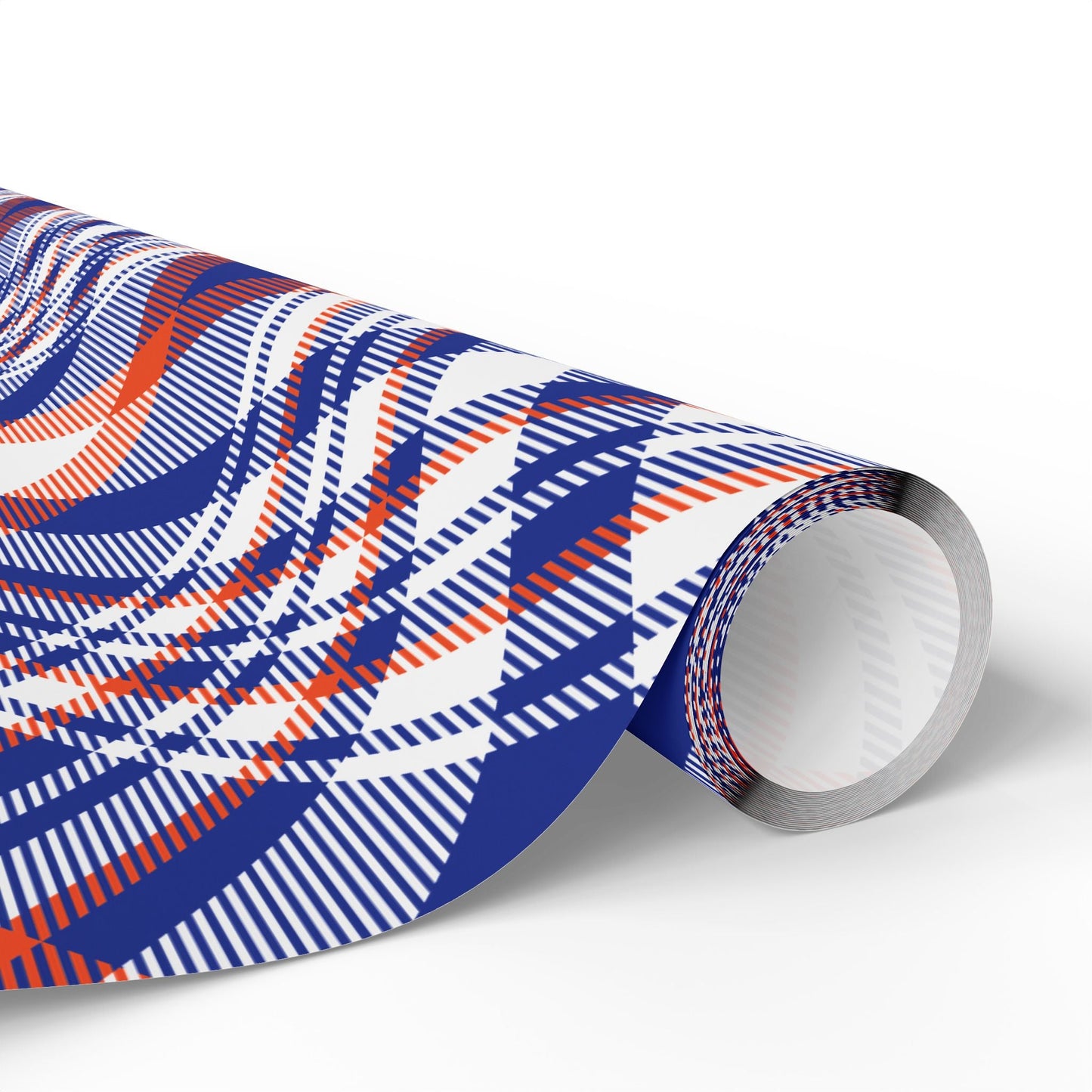 Gift Wrap | Bright Blue & Orange | Tartan