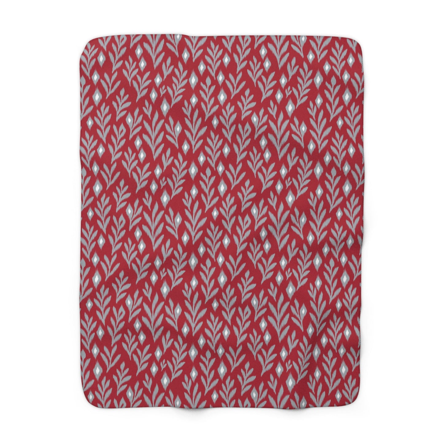 Sherpa Blanket | Red & Gray | Laurel