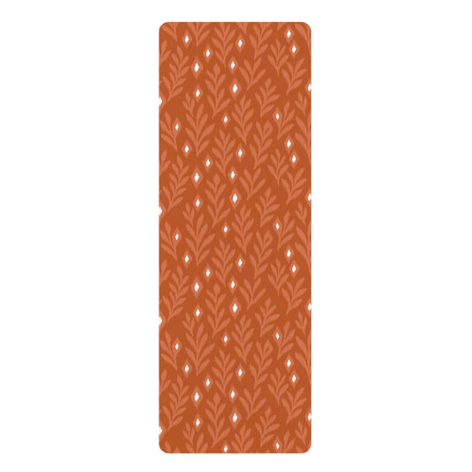 Yoga Mat | Dark Orange & White | Laurel