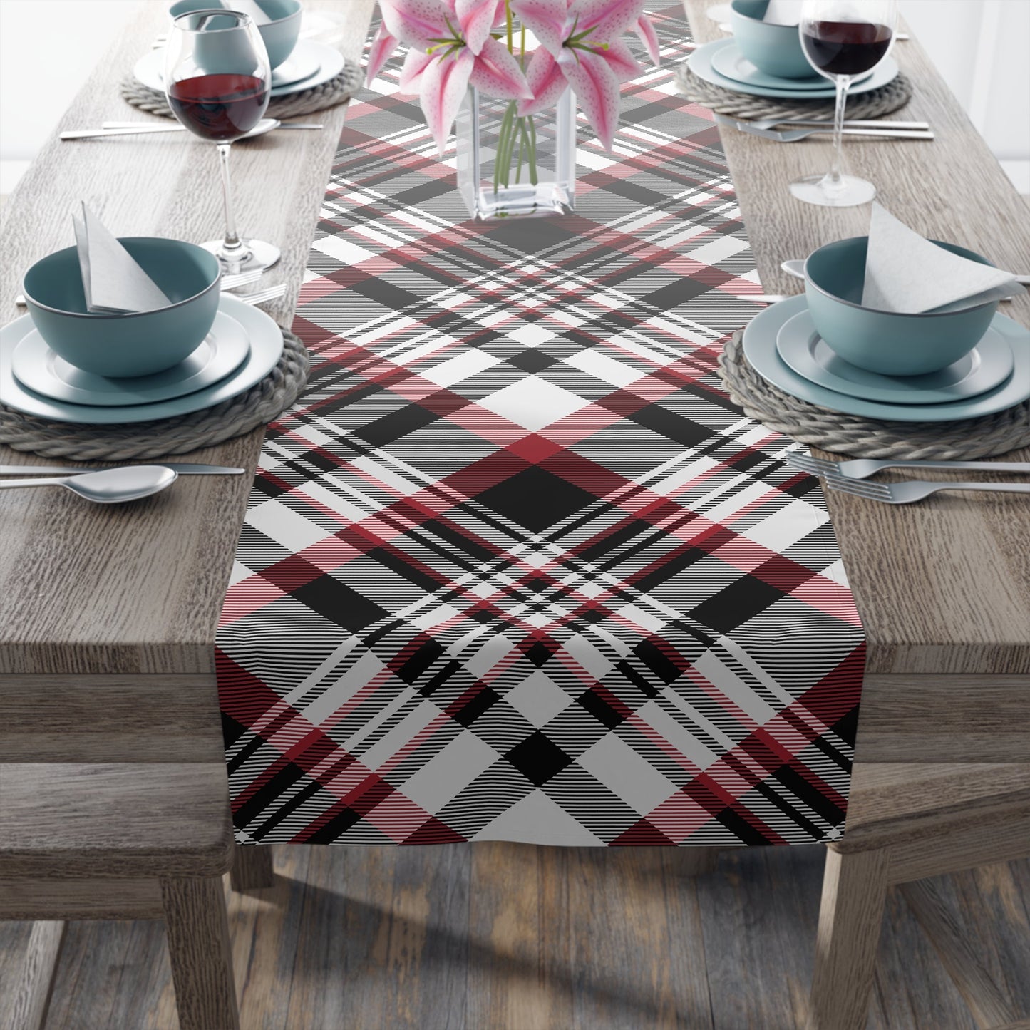 Table Runner | Red & Black | Tartan