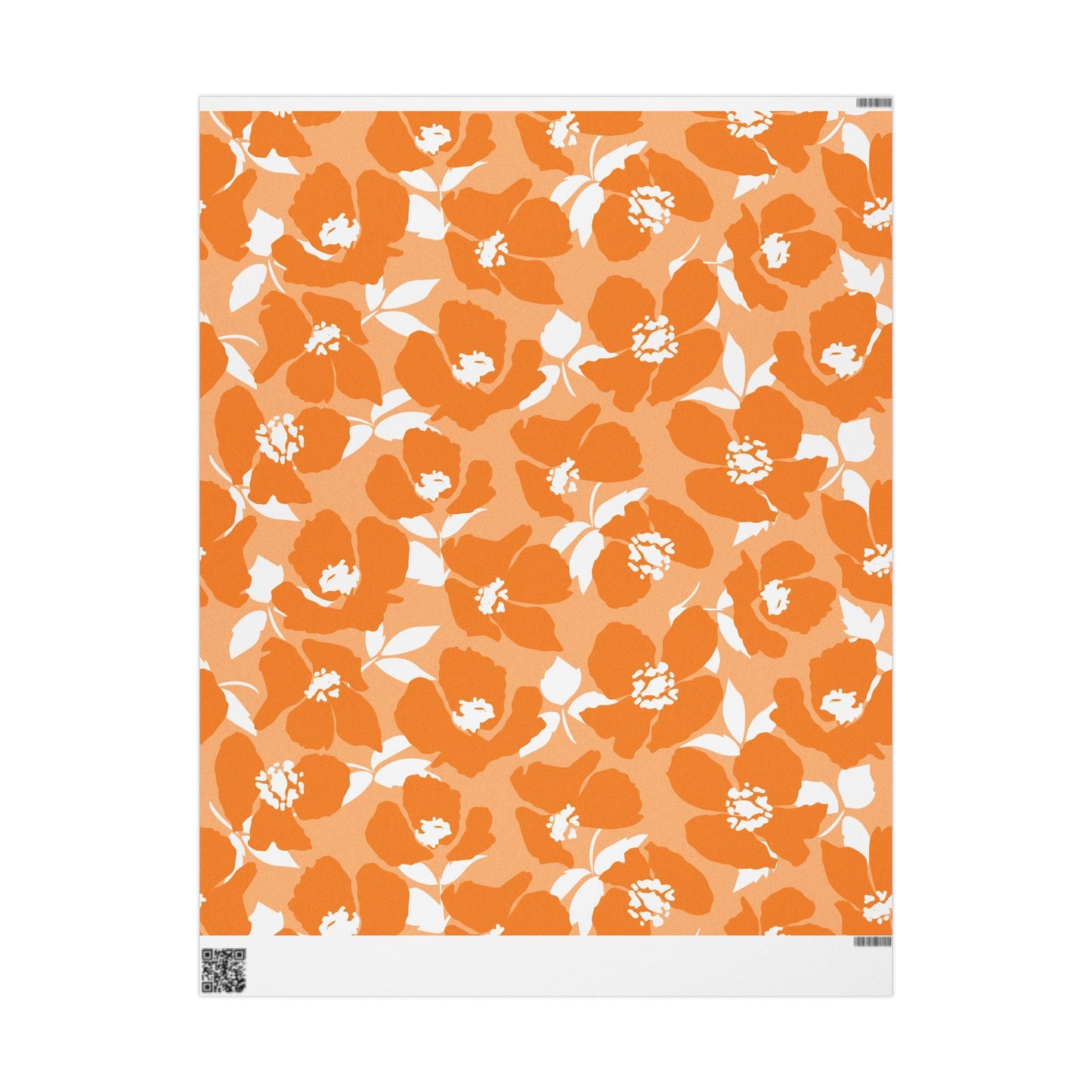 Gift Wrap | Orange & White | Poppy