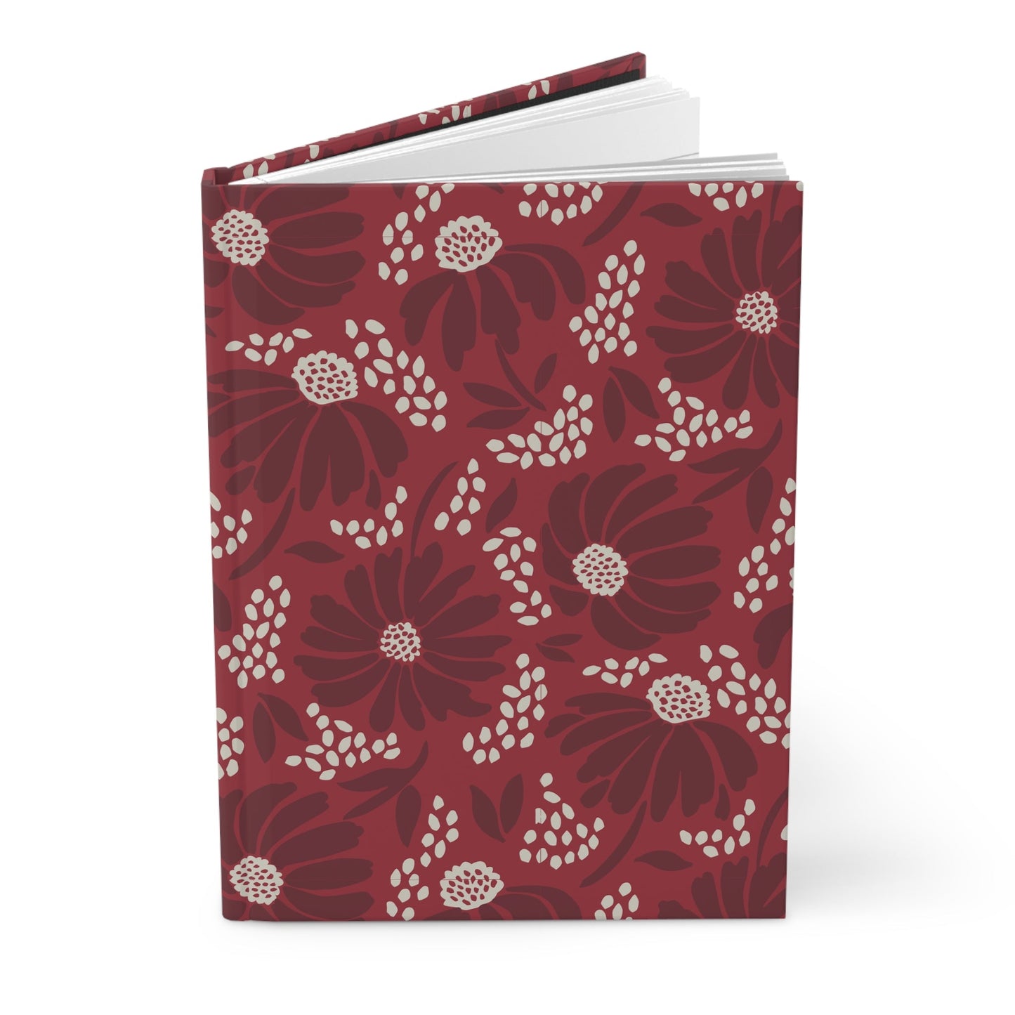 Hardcover Journal | Maroon & White | Bellis