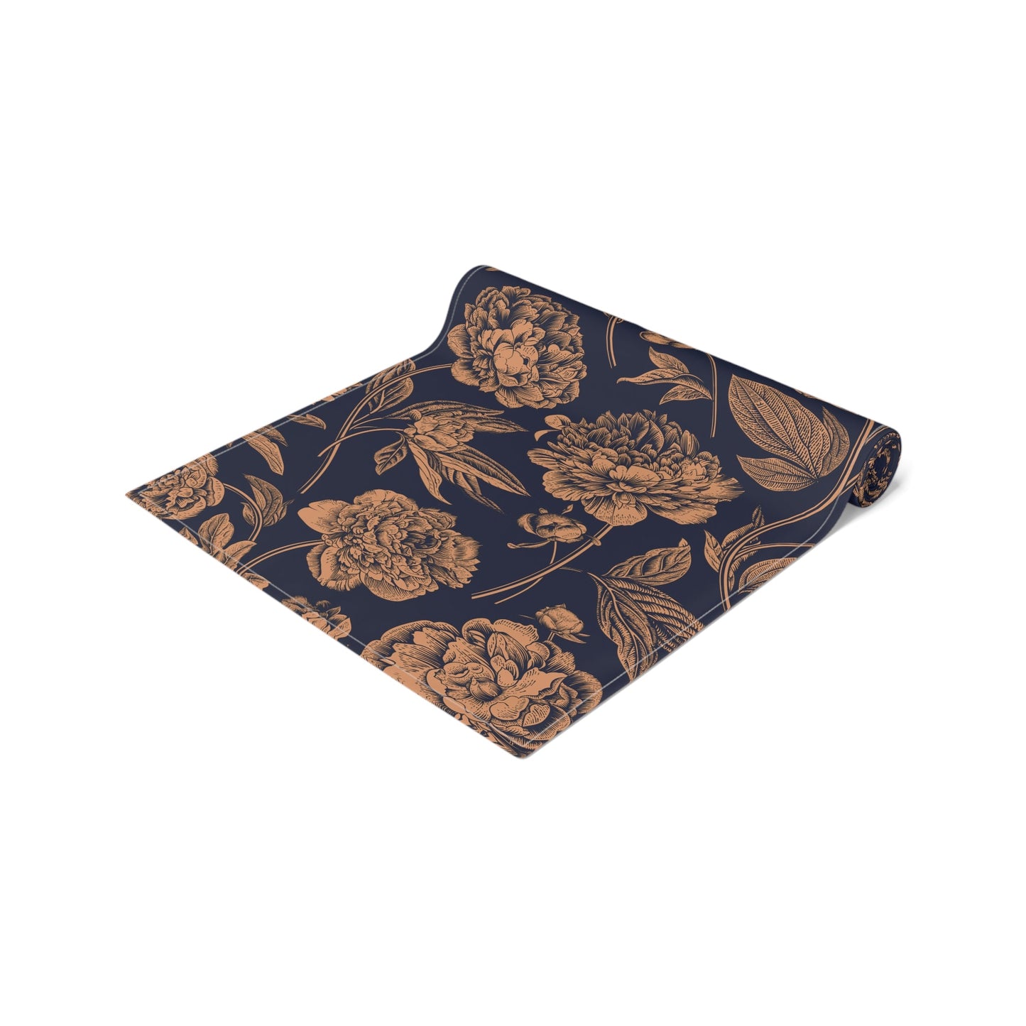 Table Runner | Orange & Blue | Peony