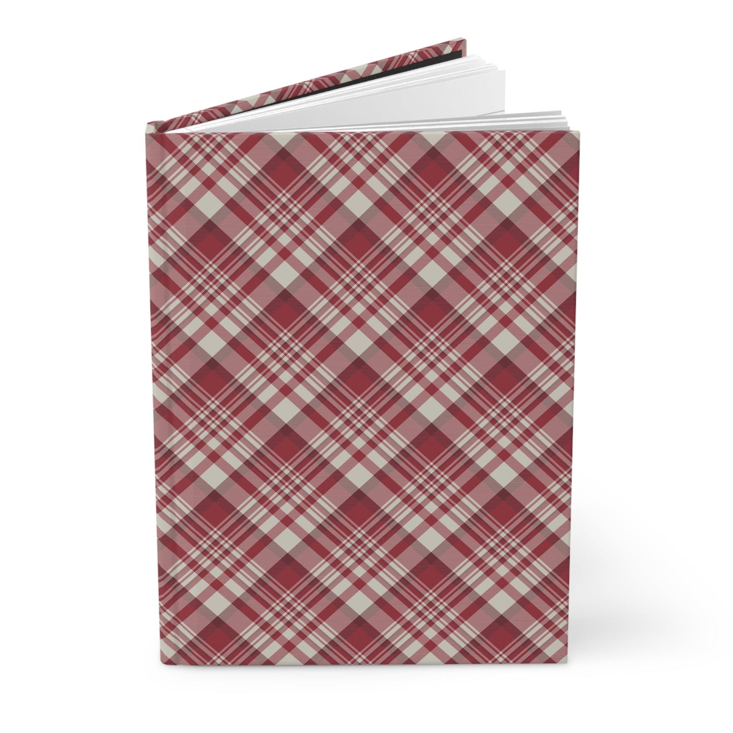 Hardcover Journal | Maroon & White | Tartan